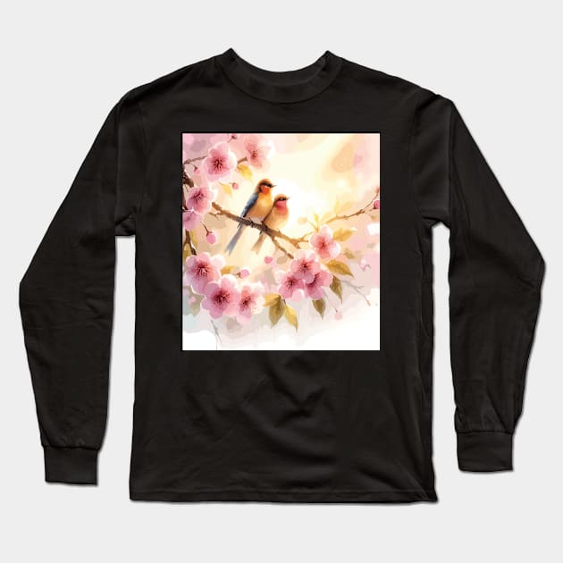 Love Birds Long Sleeve T-Shirt by SARKAR3.0